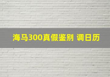 海马300真假鉴别 调日历